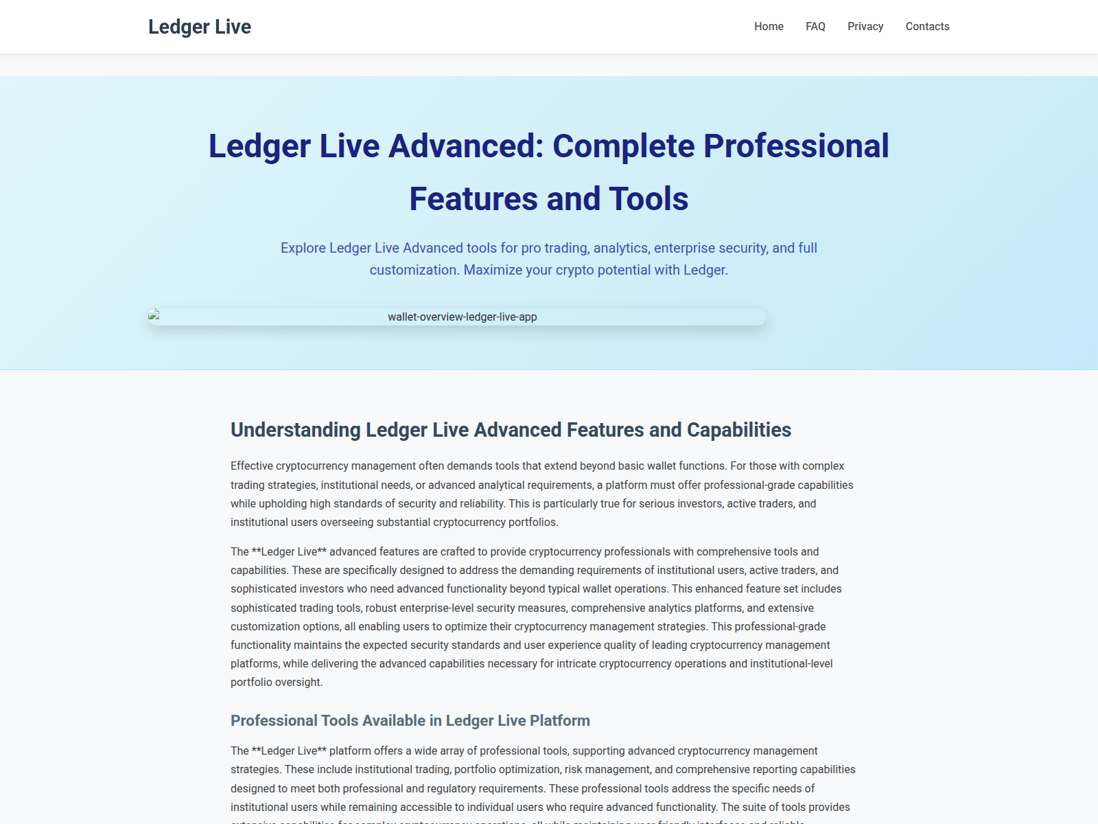 Screenshot of www.ledgers-live.net