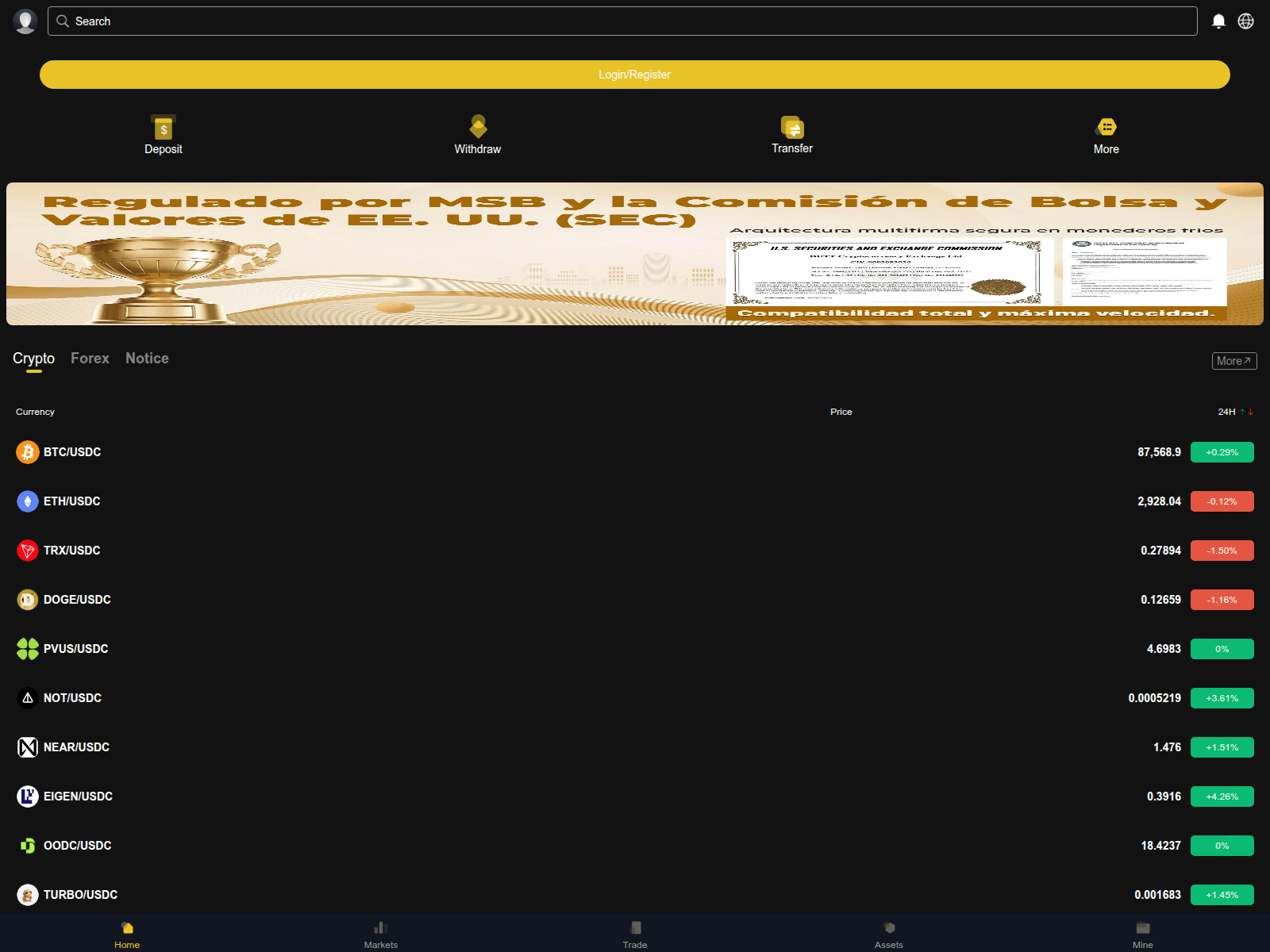 Screenshot of bitmartadv.com