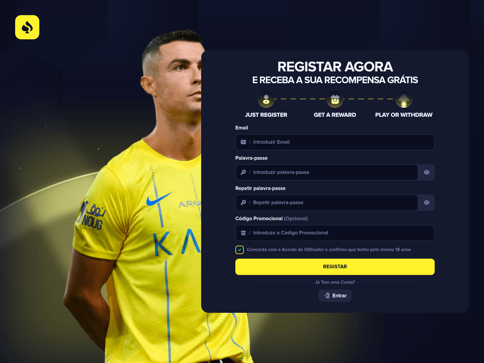 Screenshot of ronaldogame.com