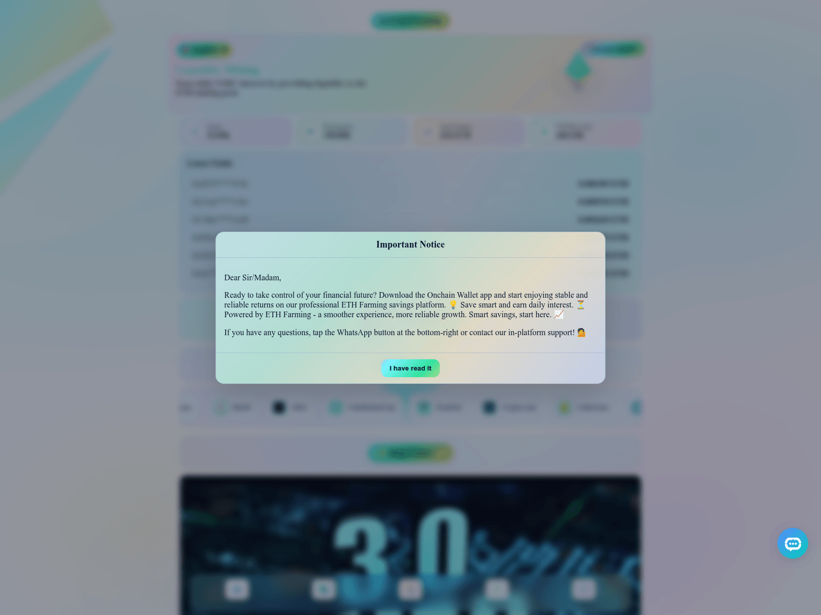 Screenshot of onchaineth.site