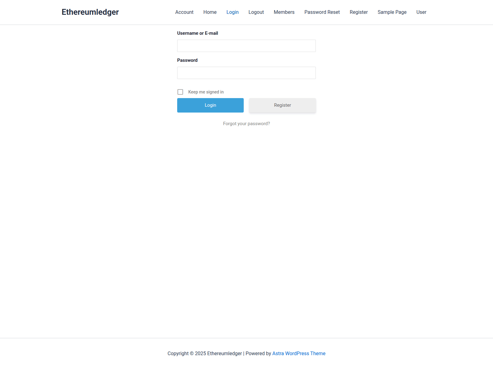 Screenshot of ethereumledger.cloud