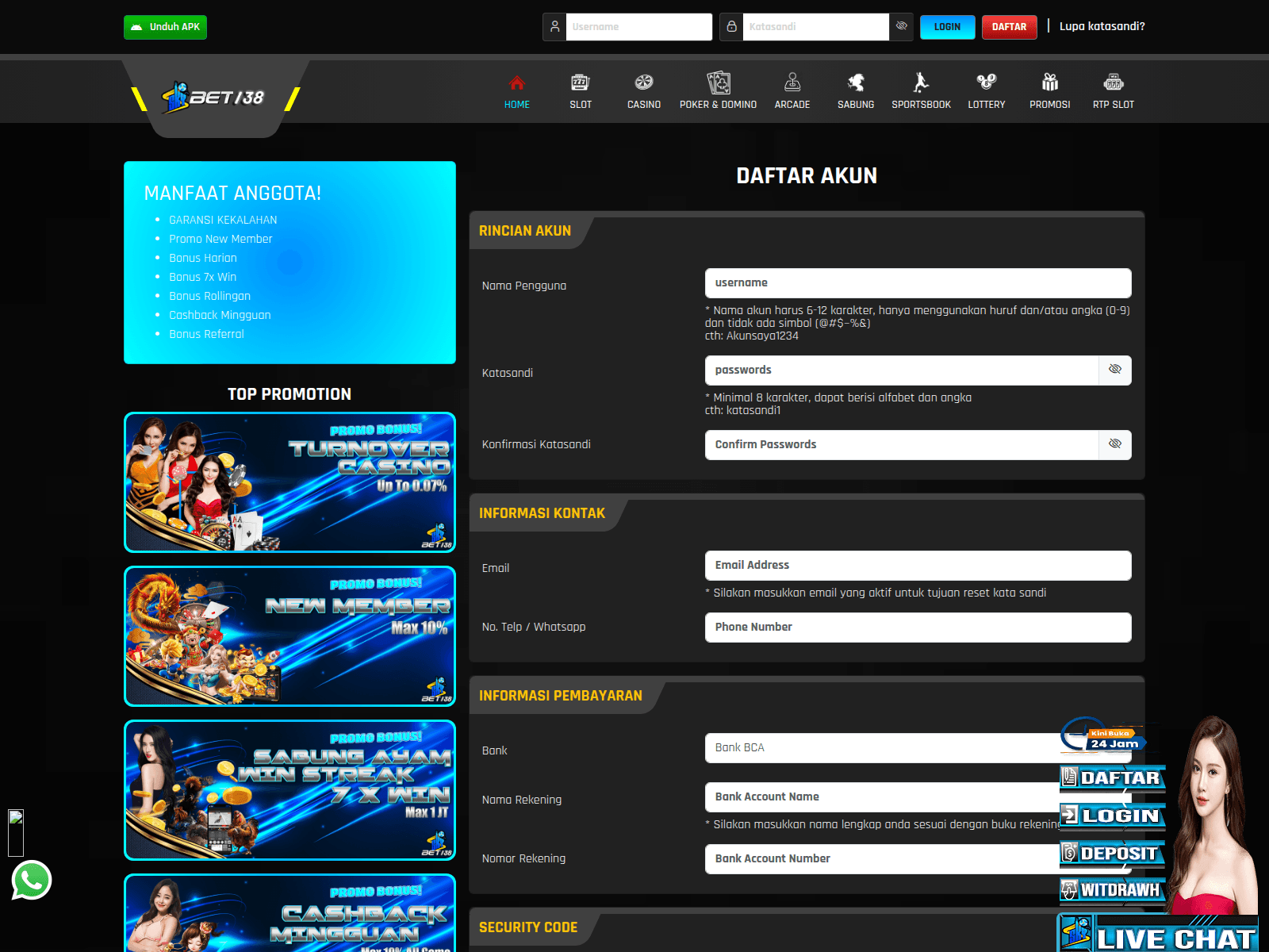Screenshot of www.skybet138.net