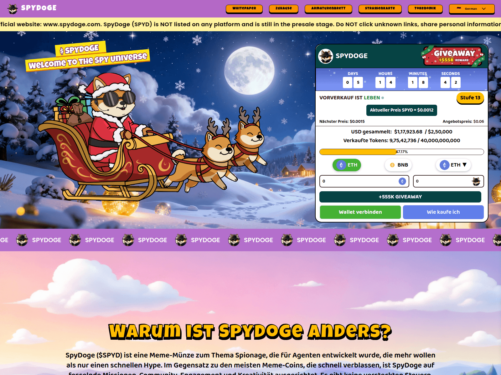 Screenshot of www.spydoge.com