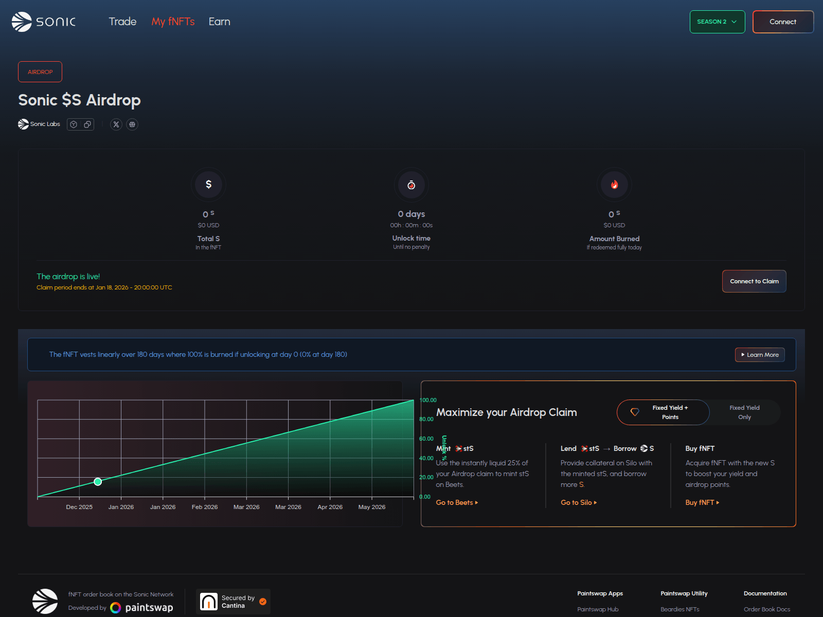 Screenshot of airdrop-paintswap.xyz