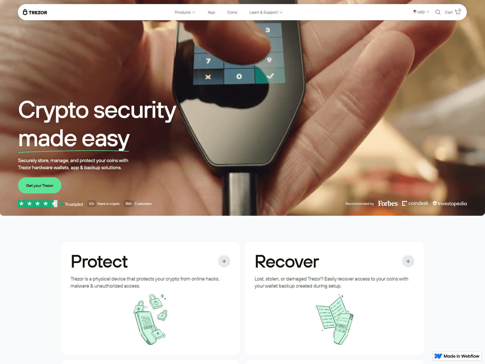 Screenshot of trezr-suitee-app.webflow.io