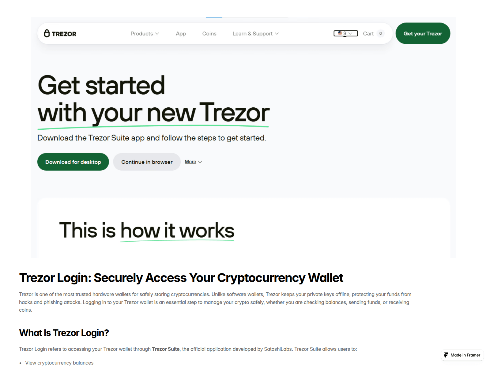 Screenshot of faq-logii-treezur.framer.wiki