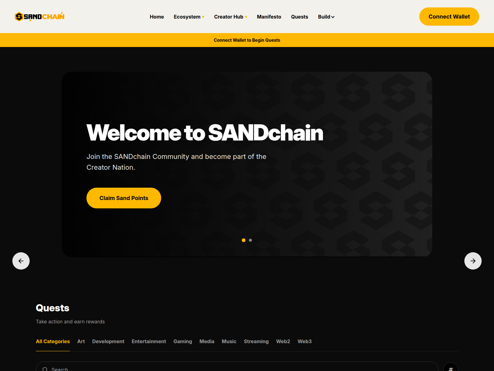 Screenshot of sandchain.online