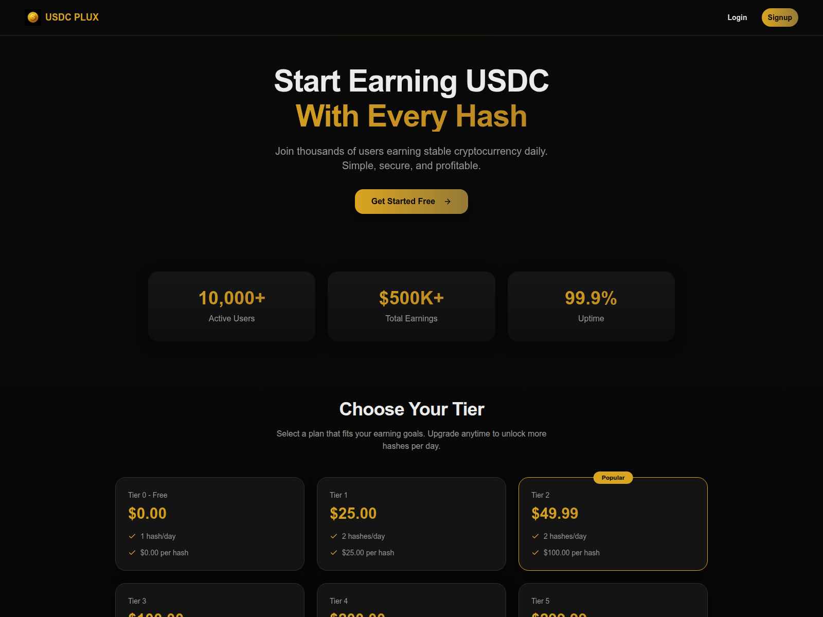 Screenshot of usdcplux.com