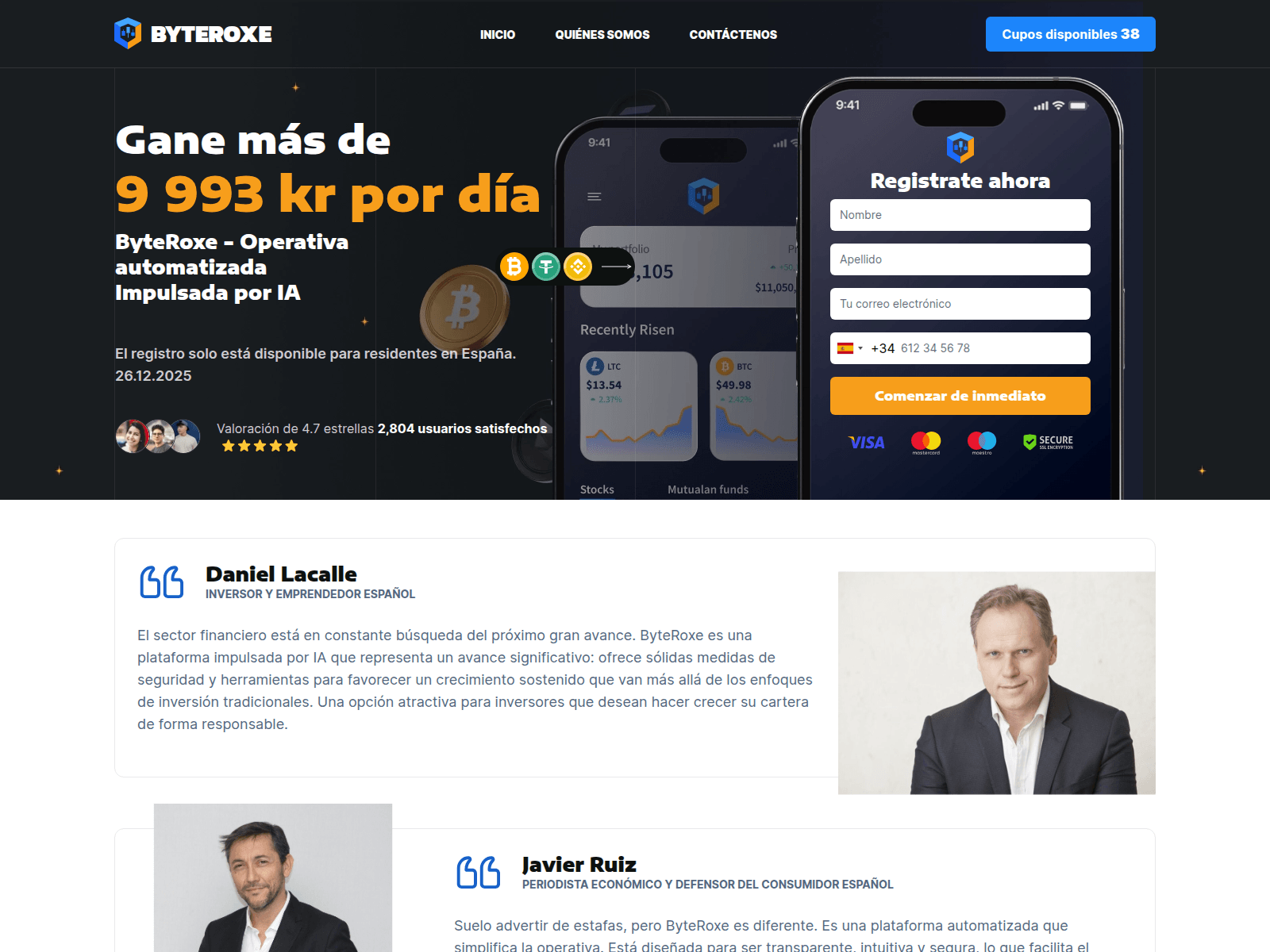 Screenshot of byteroxe.com