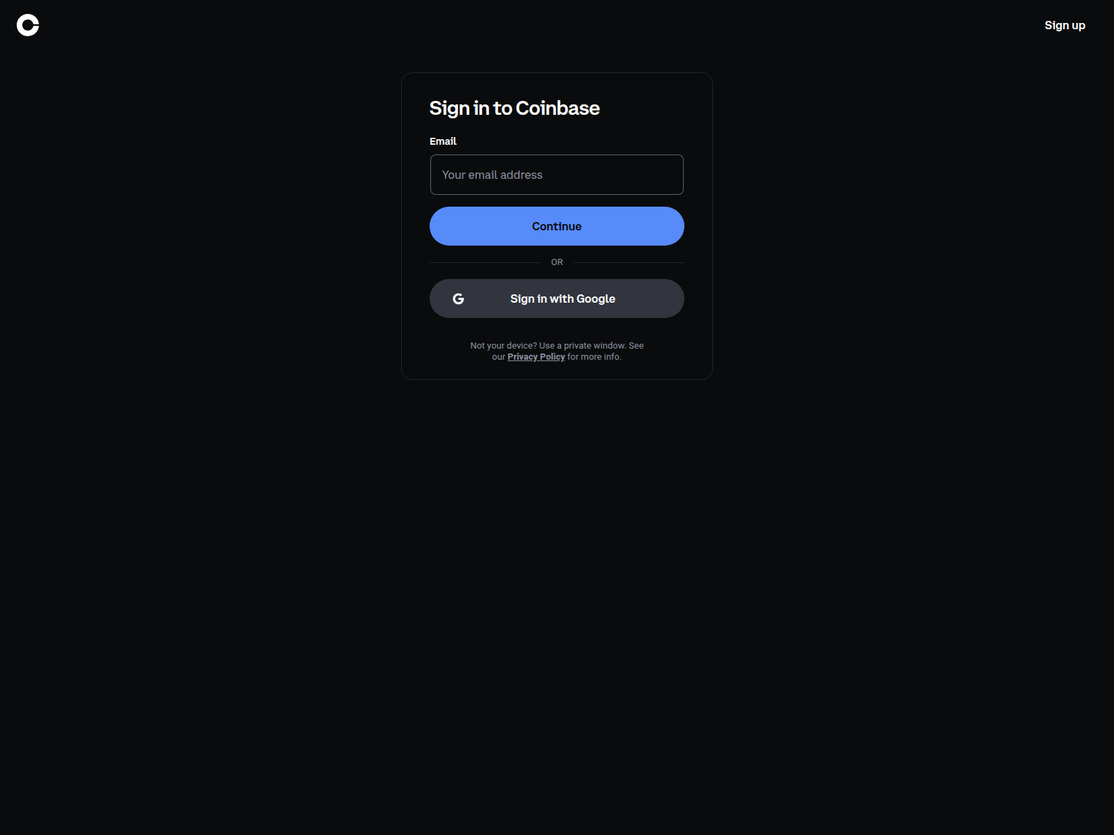 Screenshot of coinbase-claim.coinny-payments.com