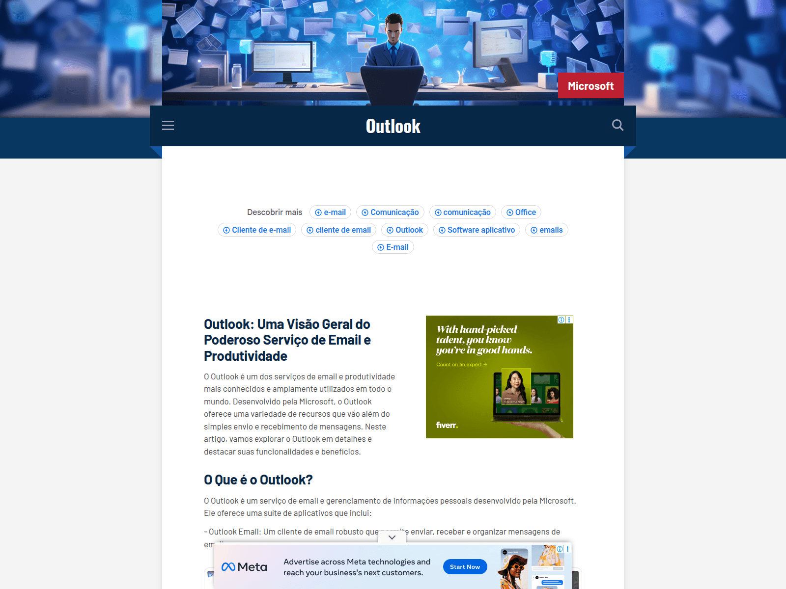 Screenshot of outook.lojaseofertas.com
