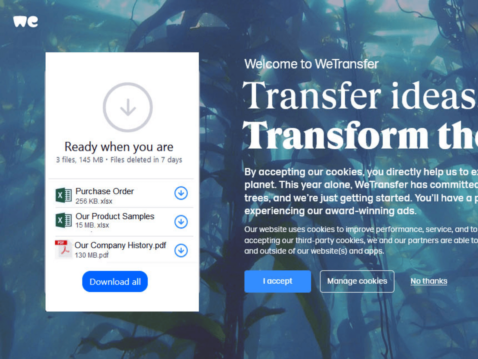 Screenshot of we2transfer-9iyd.vercel.app
