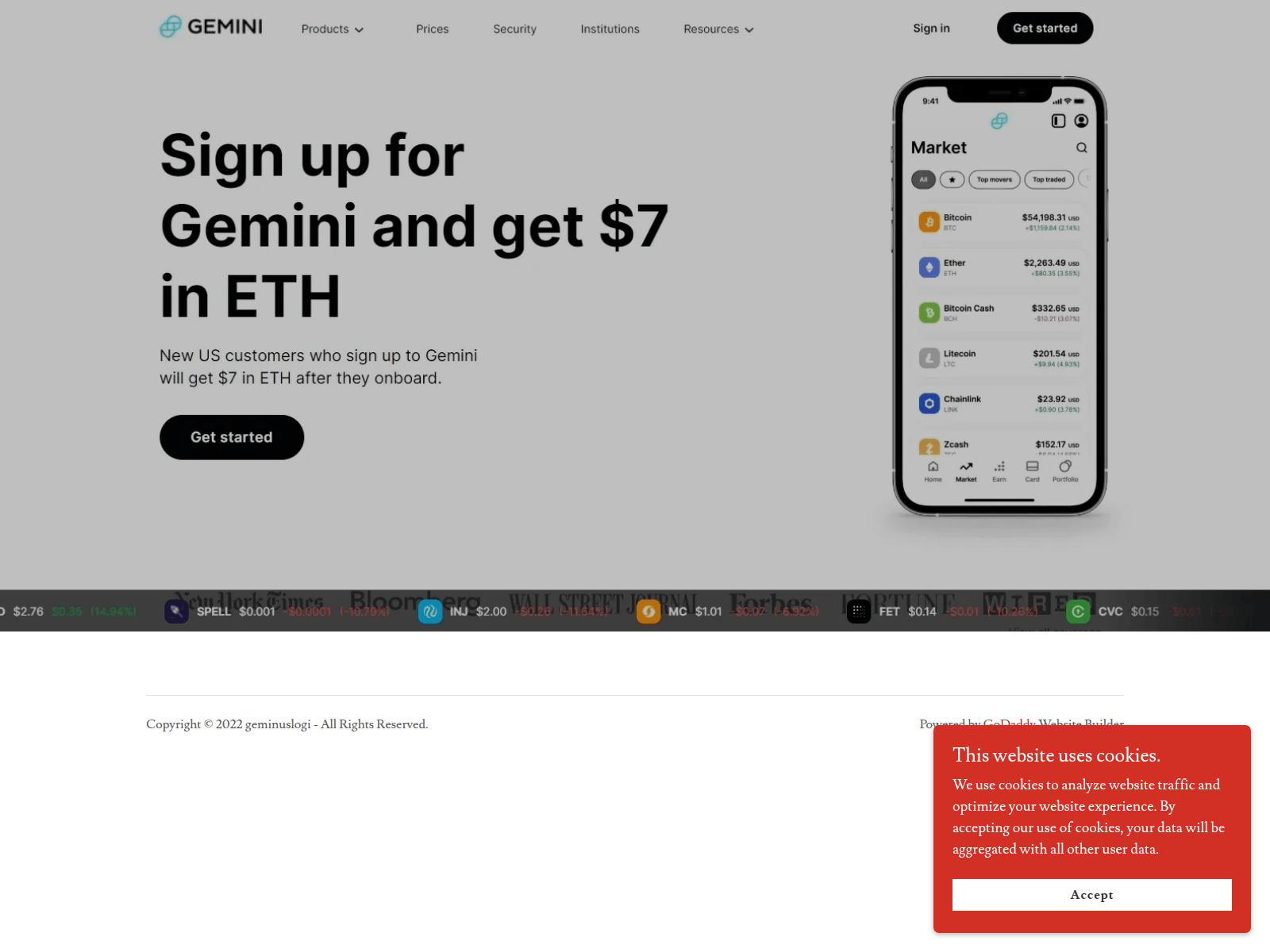 Screenshot of geminuslogi.godaddysites.com