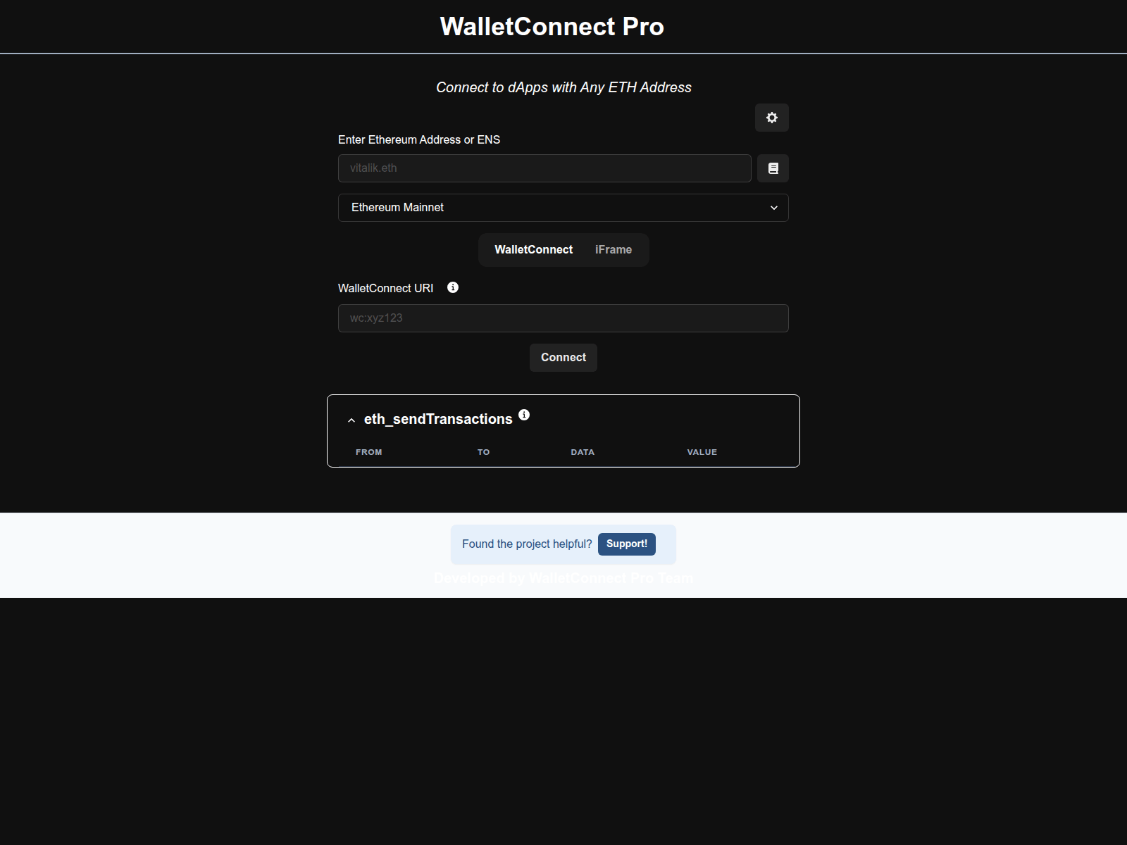 Screenshot of walletconnect-zeta-nine.vercel.app