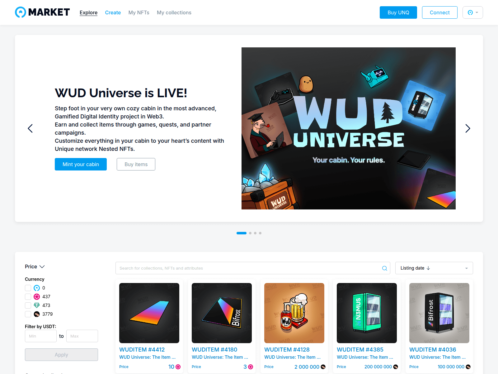 Screenshot of unqnft.io