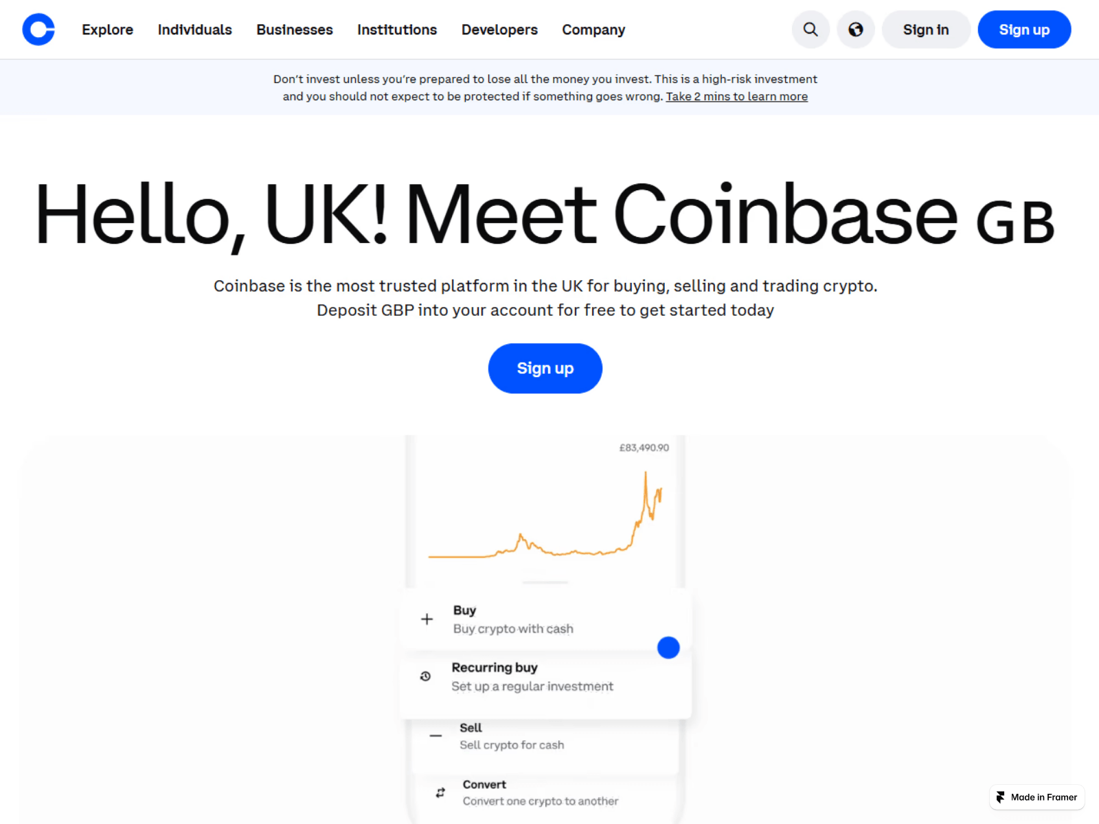 Screenshot of explore-coinbse-wllt-web.framer.website