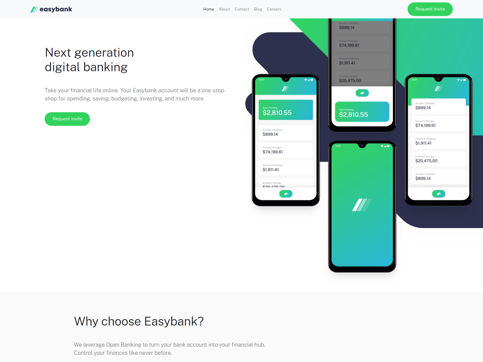 Screenshot of easybank-nine.vercel.app