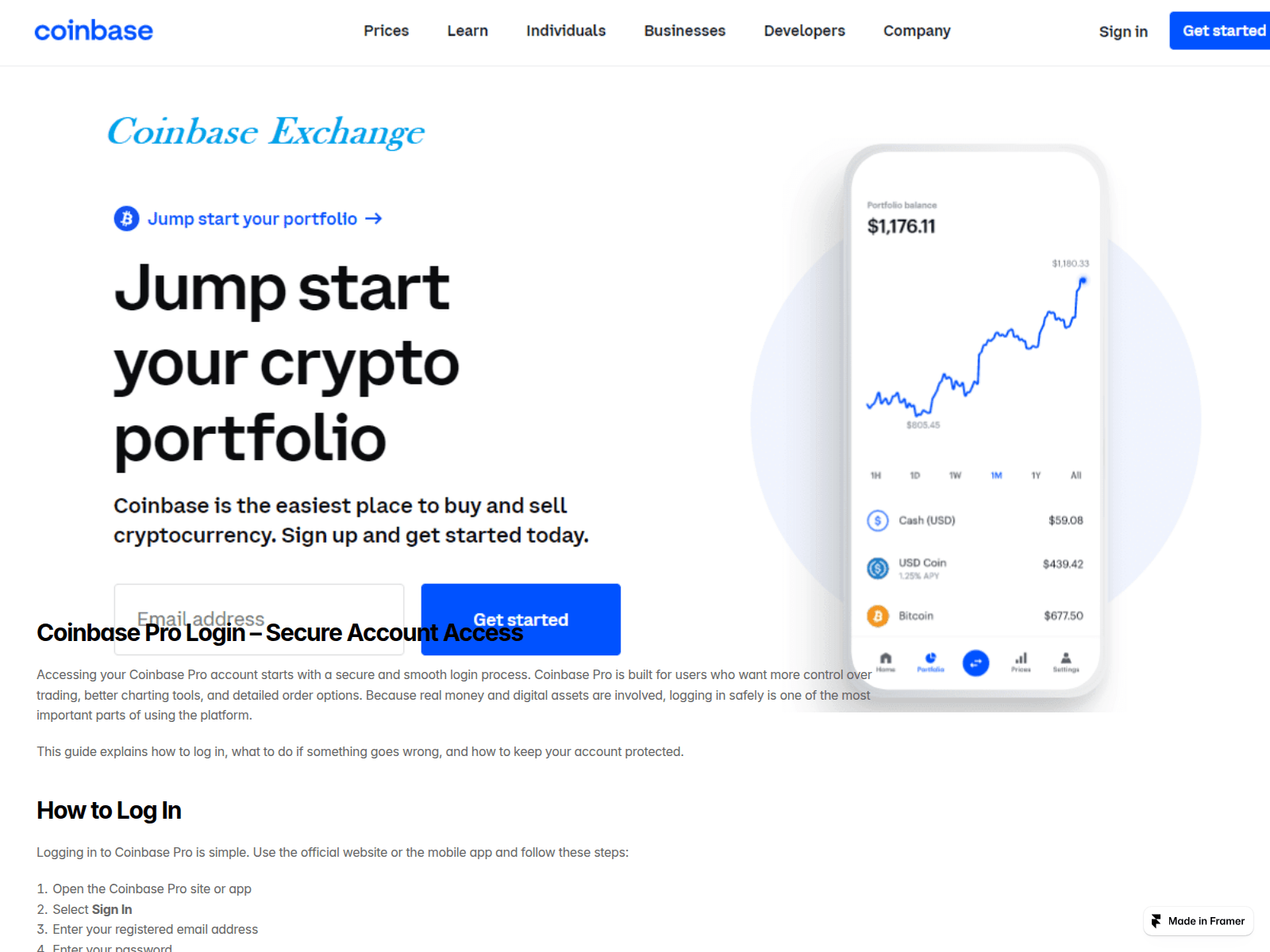Screenshot of new-pro-coinbse.framer.website