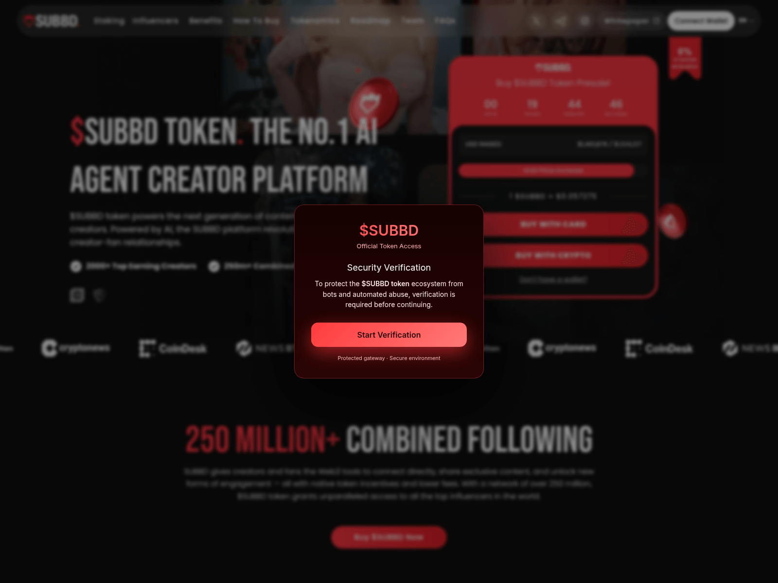 Screenshot of subbdtoken.wiki