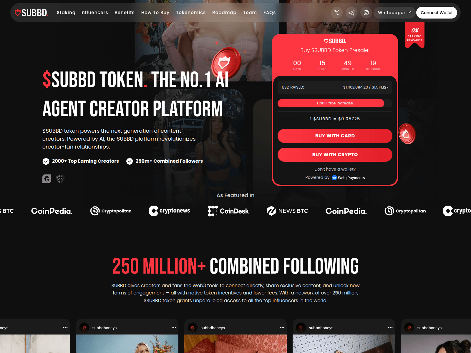 Screenshot of sudbbtoken.com