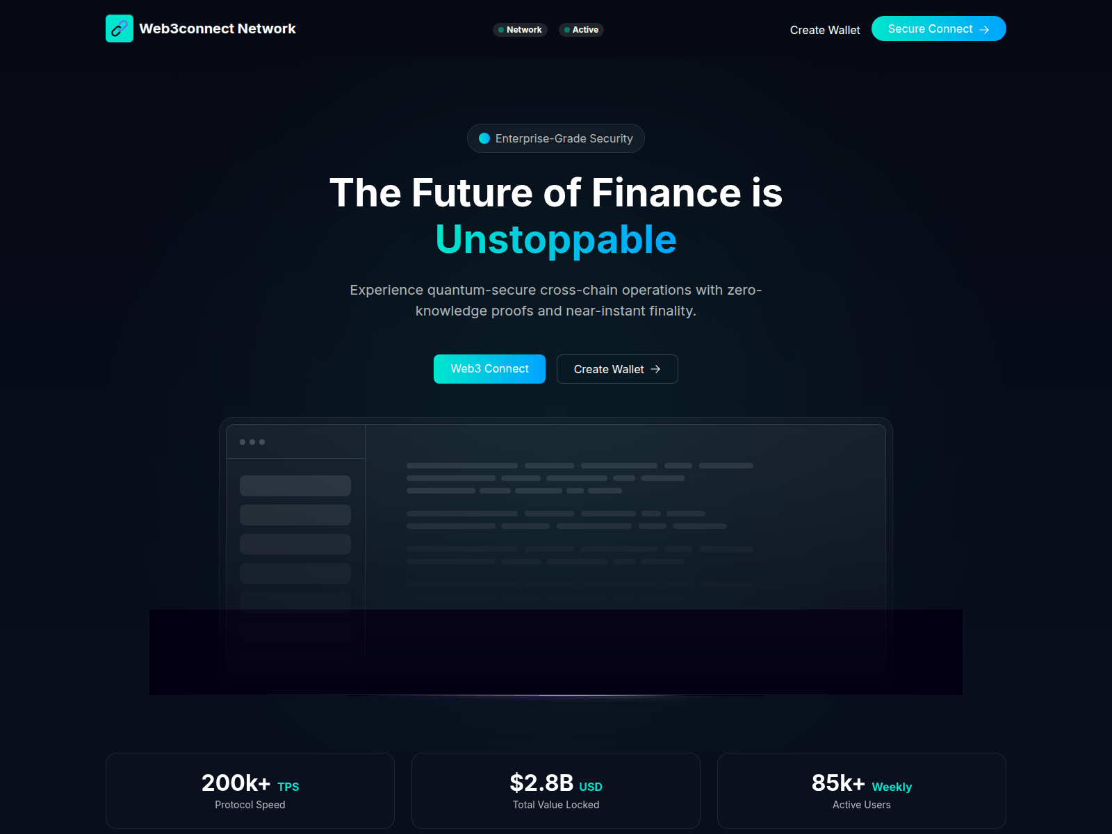 Screenshot of qfsweb3connectnetwork.com