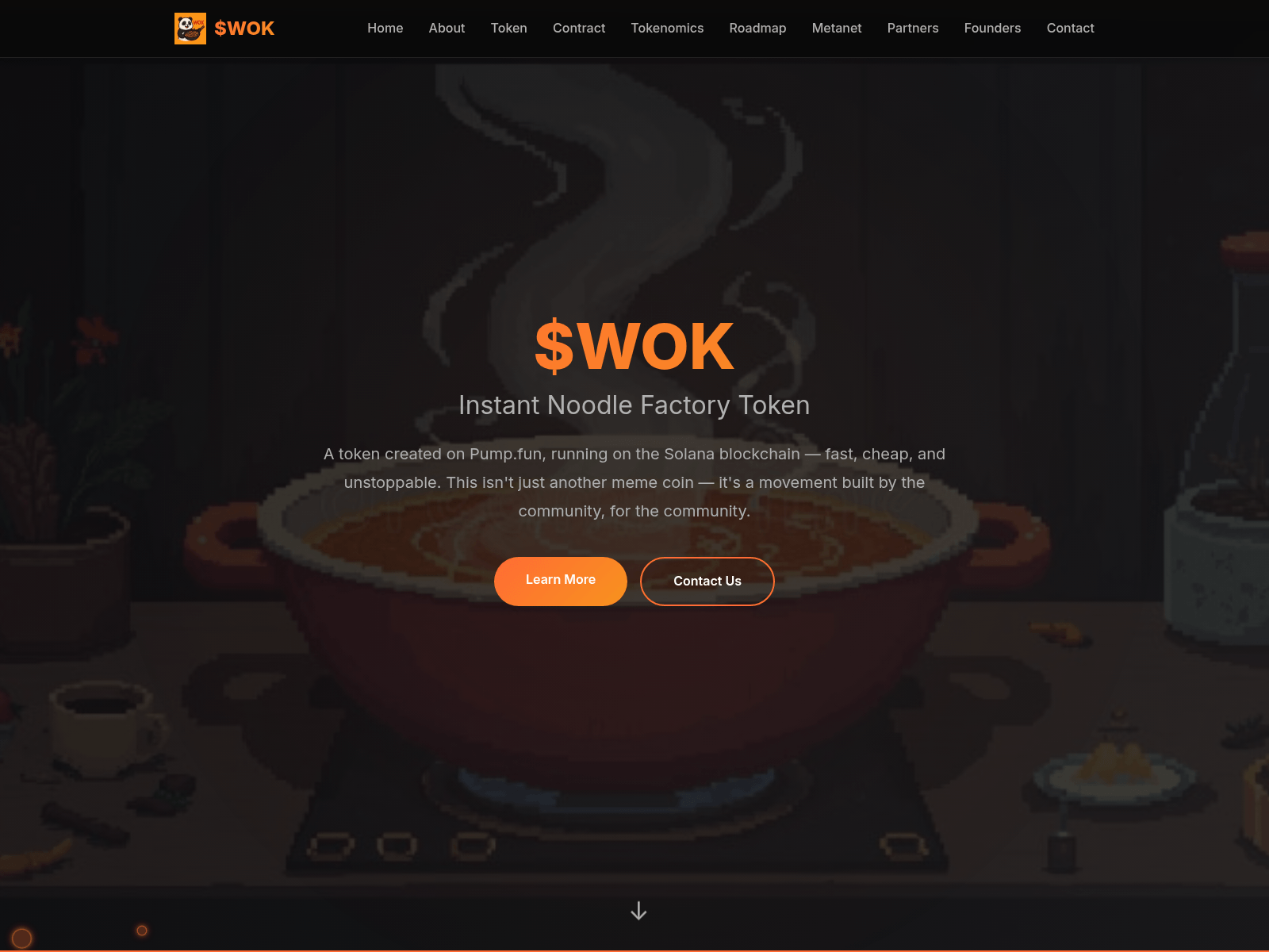 Screenshot of wok-pump.fun