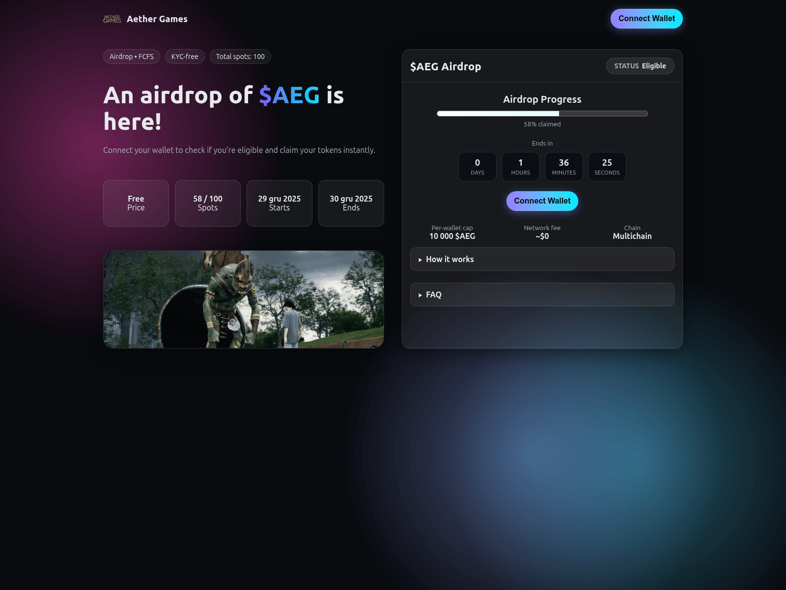 Screenshot of aethergames.top