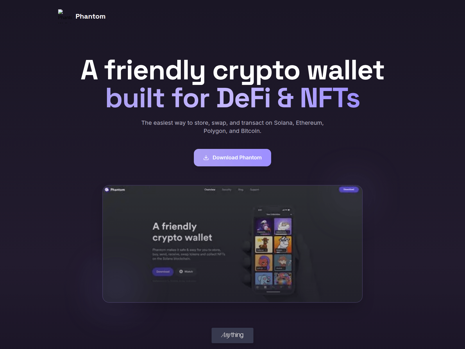 Screenshot of get-phantom-wallet.created.app