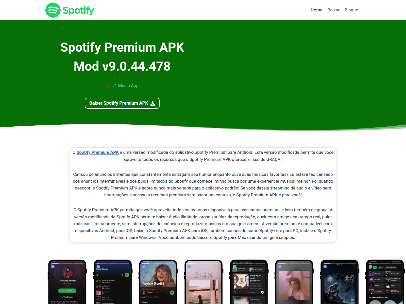 Screenshot of spotifypremiumbr.com