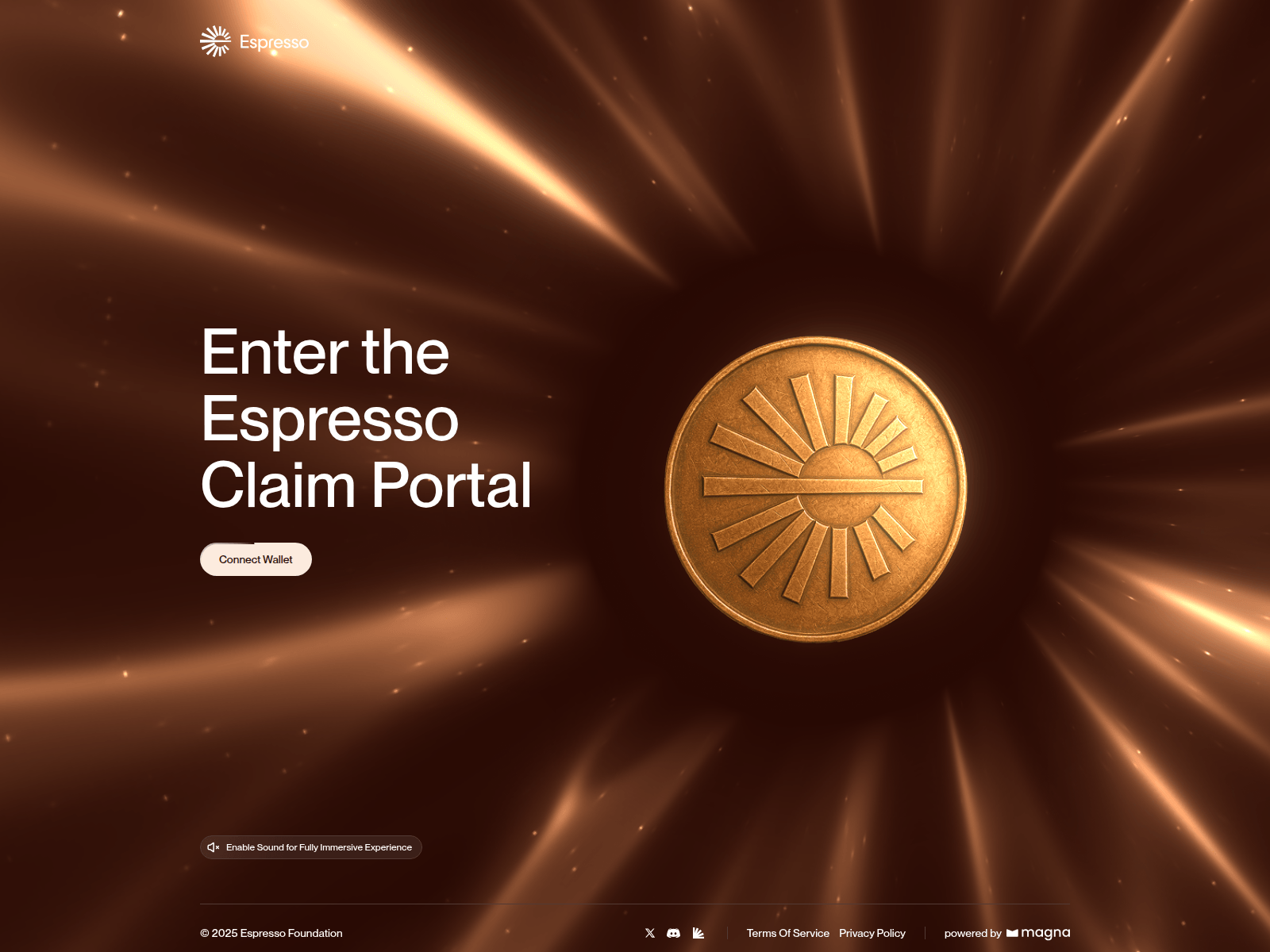 Screenshot of claim.esqresso.foundation