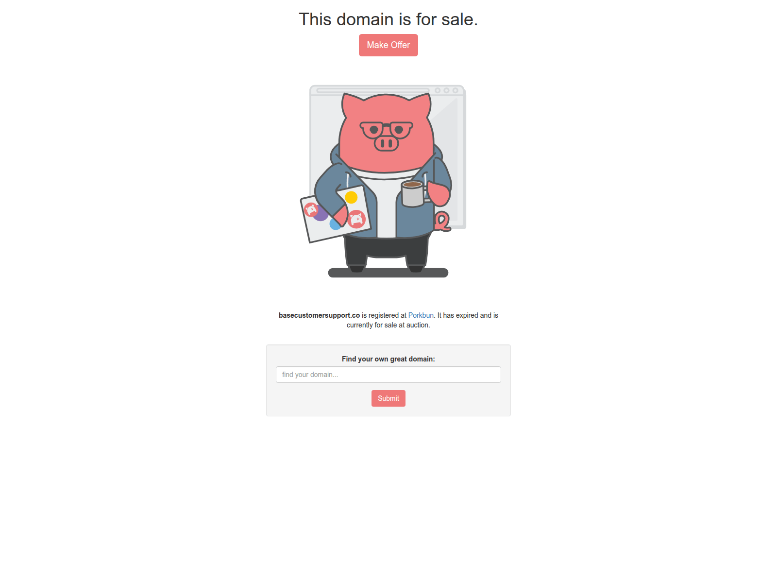 Screenshot of basecustomersupport.co