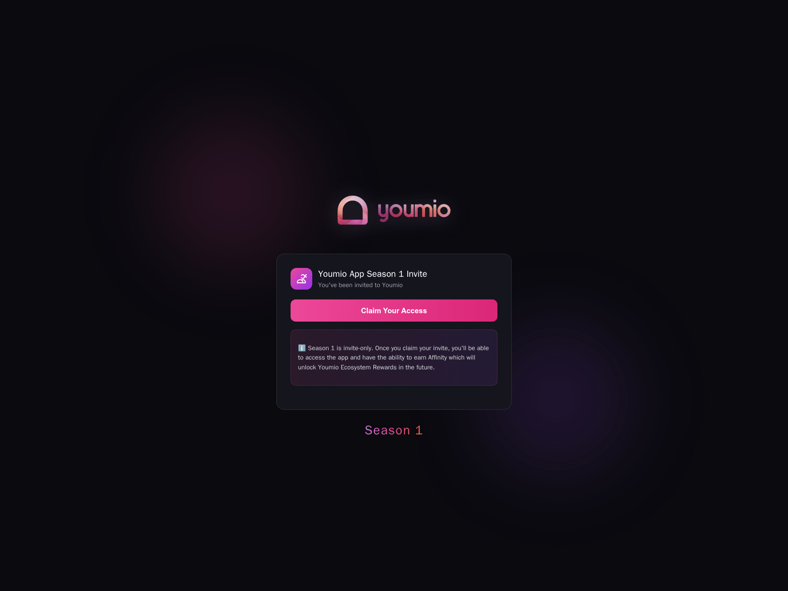 Screenshot of invite.youmio.co