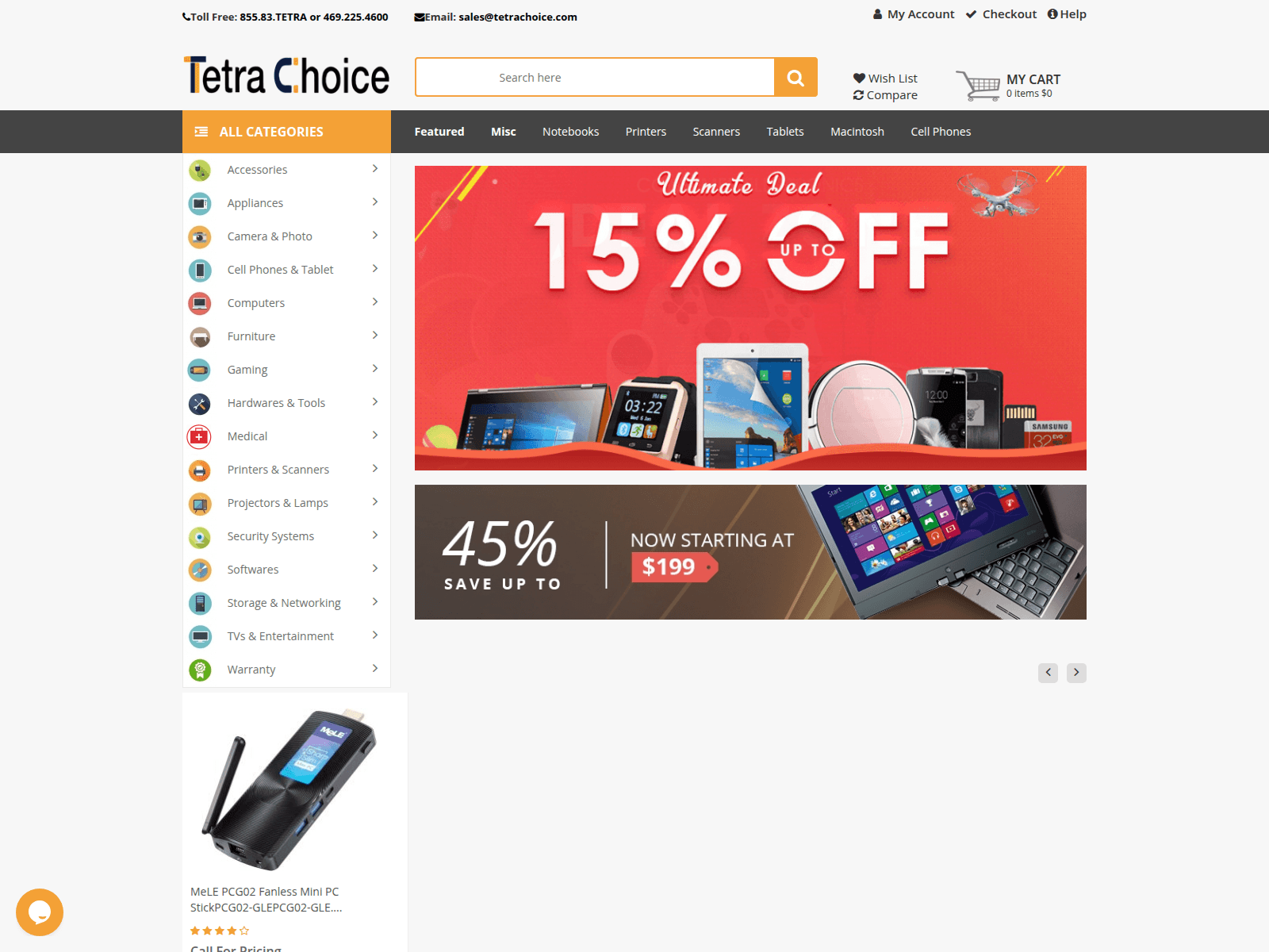 Screenshot of tetrachoice.com