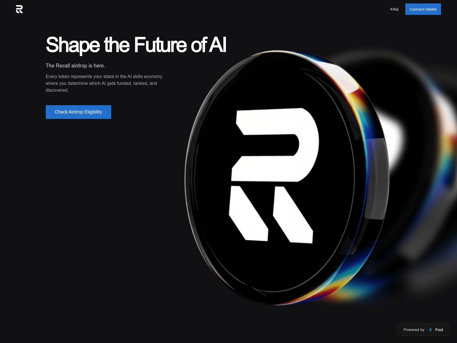 Screenshot of reward-recallnetwork.xyz