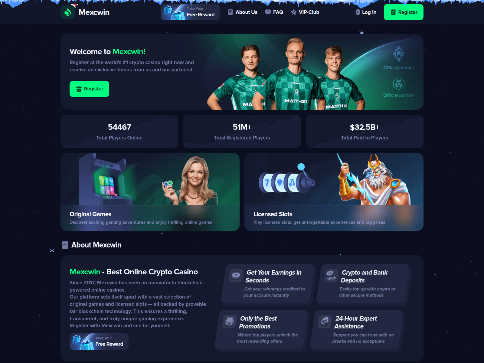 Screenshot of mexcwin.com