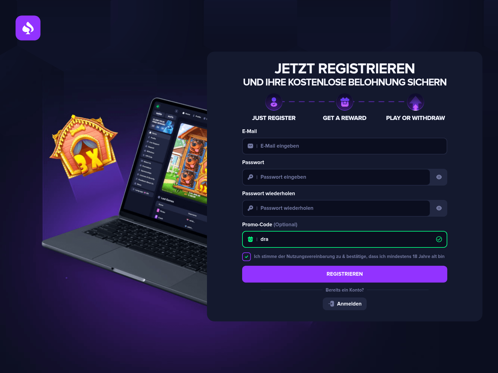 Screenshot of slotdrak.com