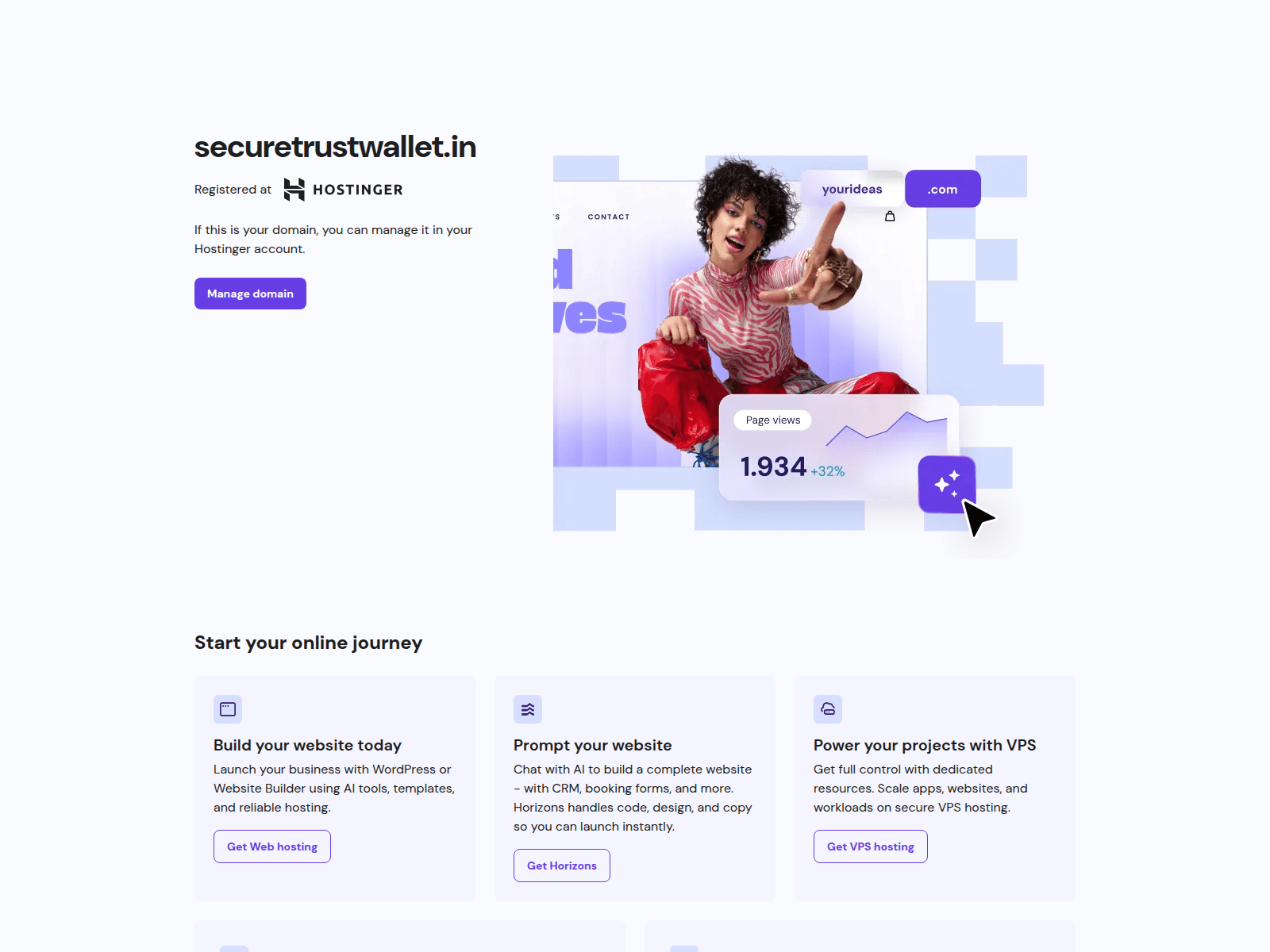 Screenshot of securetrustwallet.in