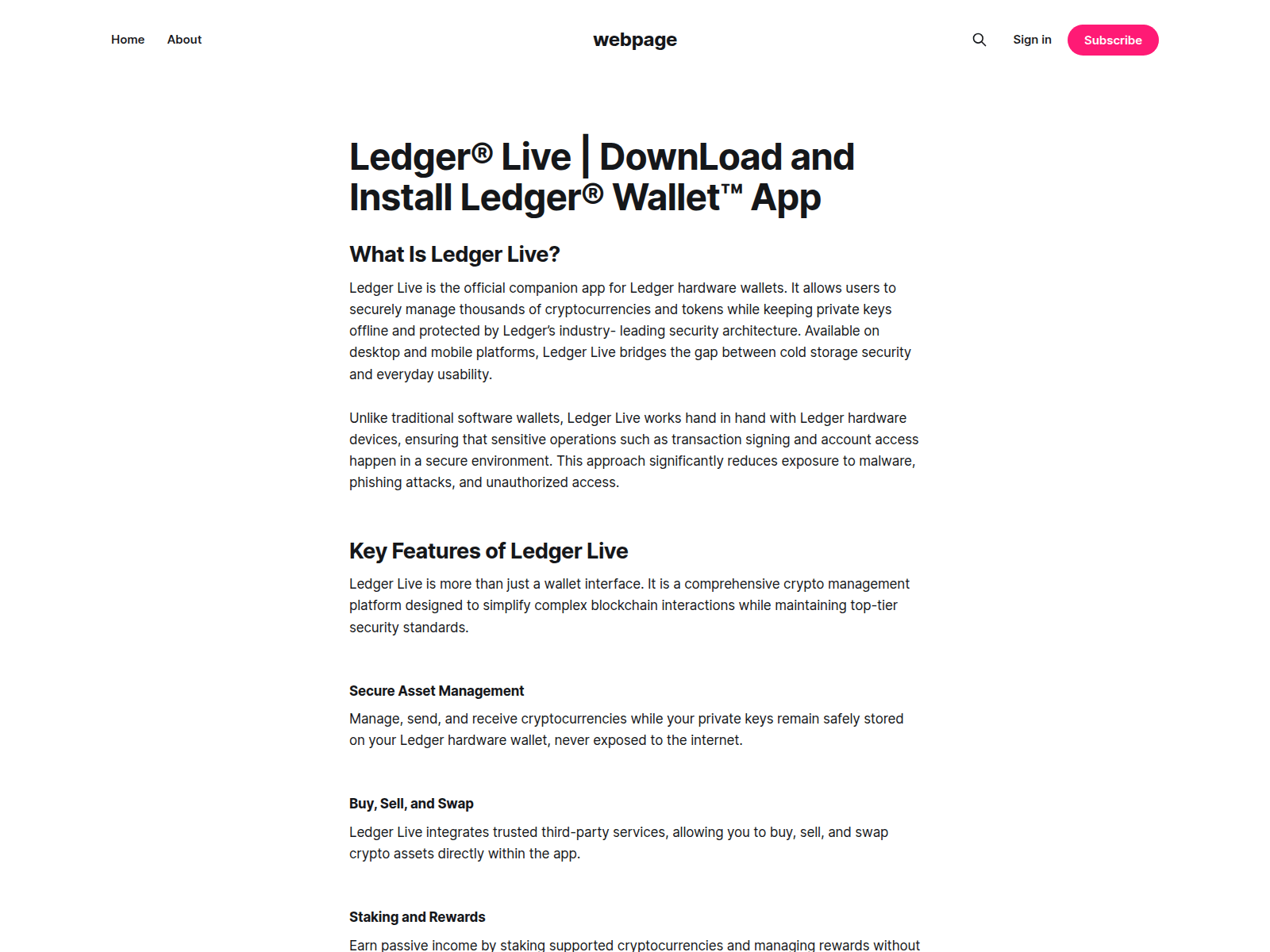 Screenshot of livepage.ghost.io
