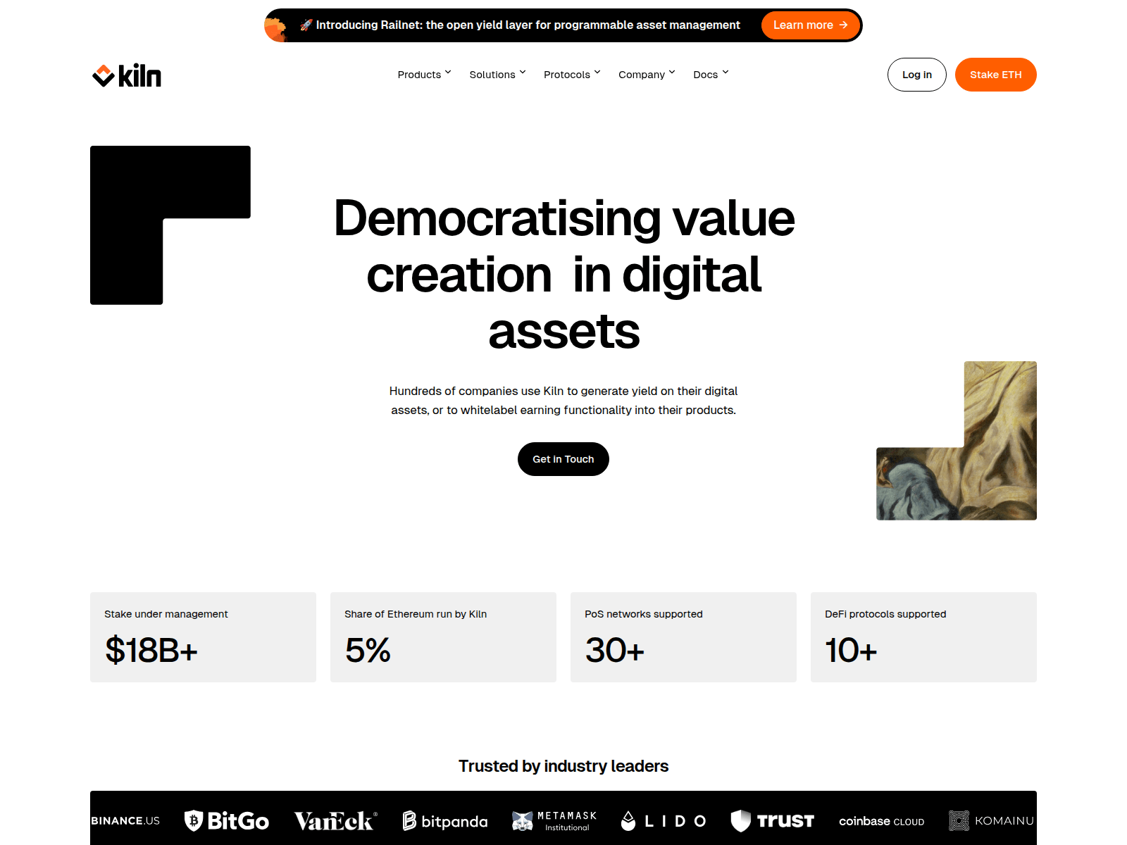 Screenshot of klin.finance