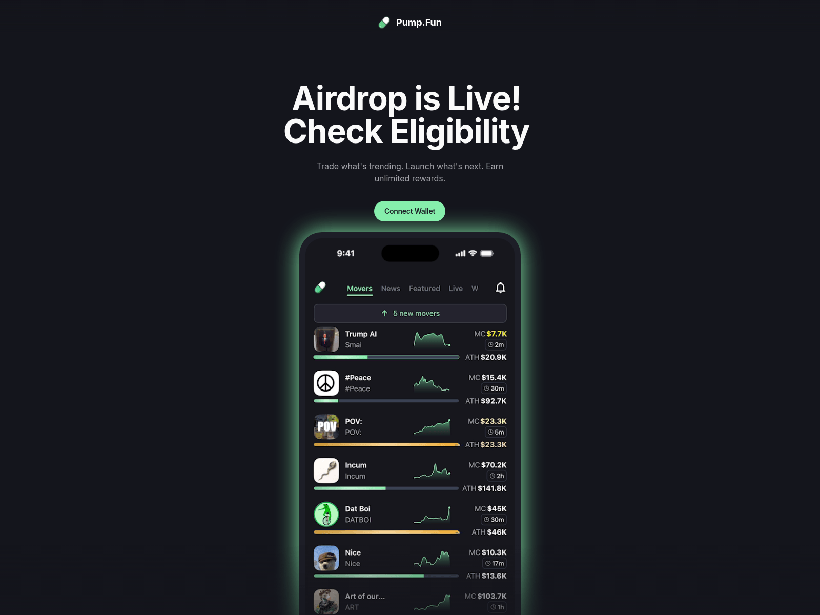 Screenshot of claimurpump.fun