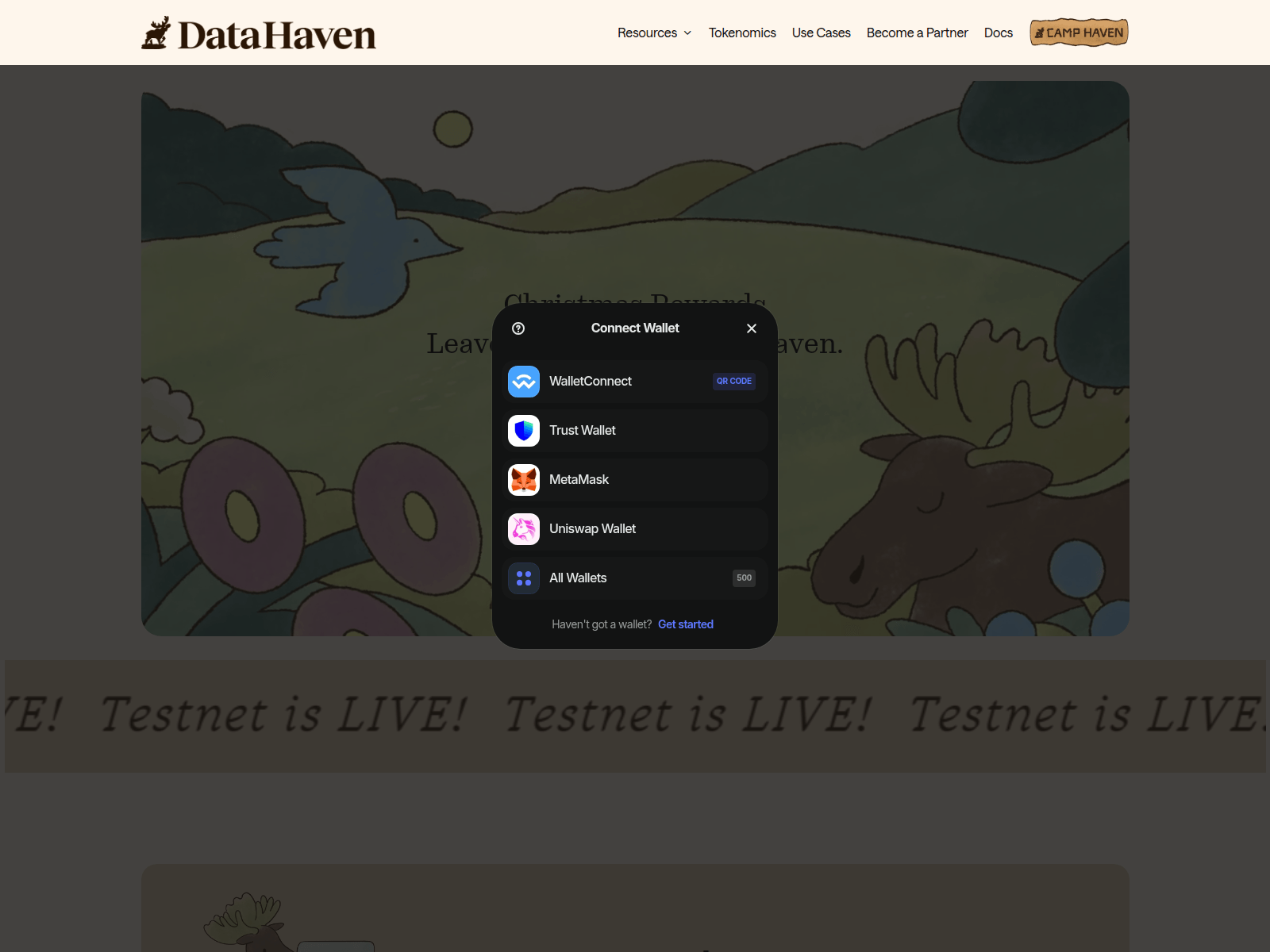 Screenshot of data-haven.xyz