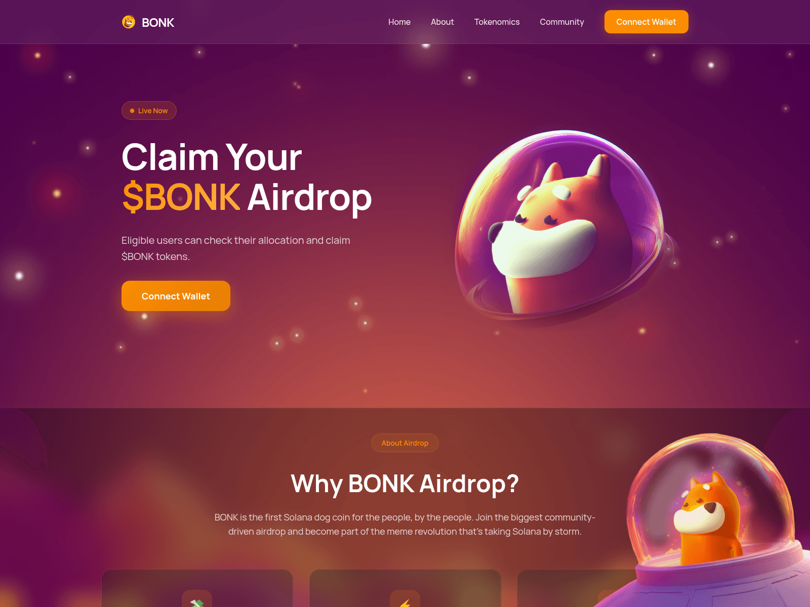 Screenshot of bonkcoin.team