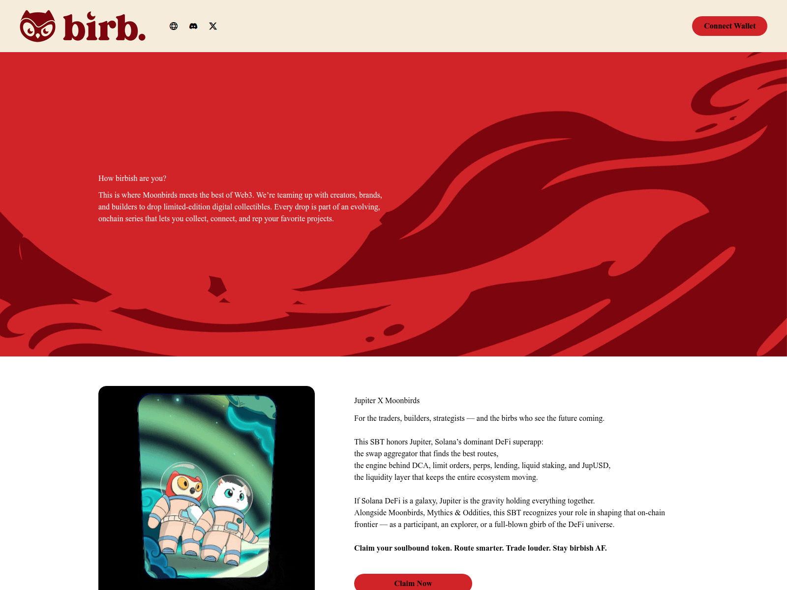 Screenshot of moonbirds.bet