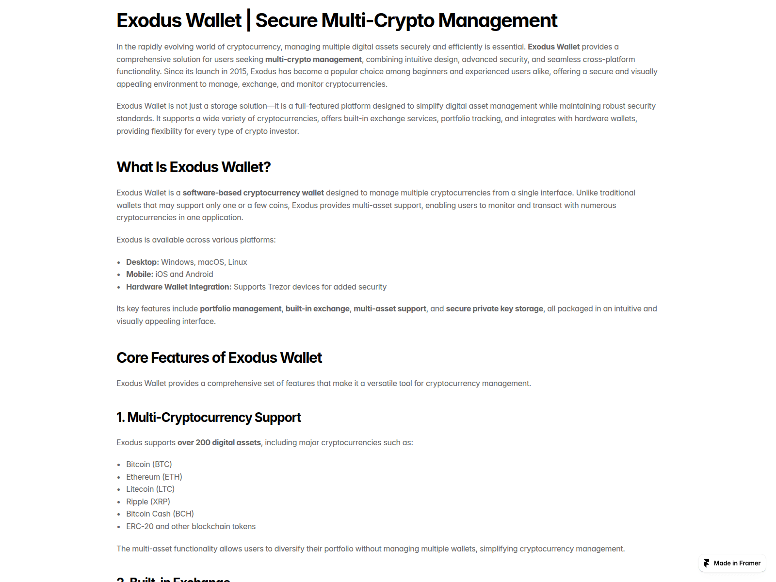 Screenshot of exodus-wallet-connect.framer.ai