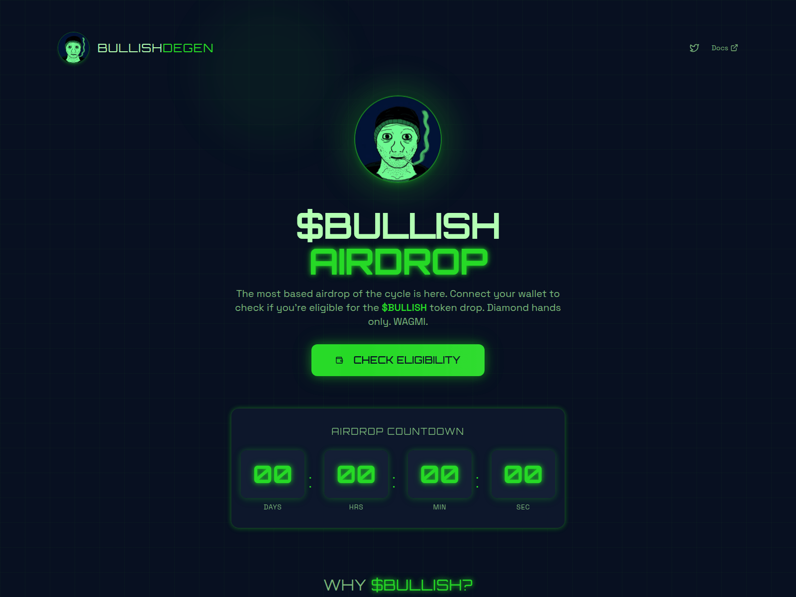 Screenshot of bullishdegenreward.info