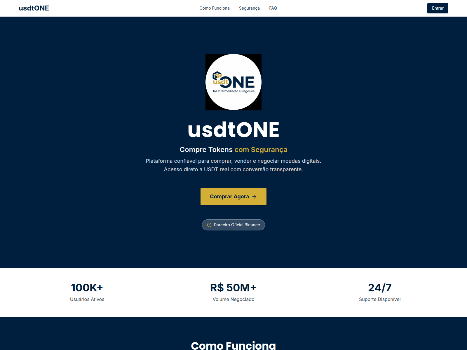 Screenshot of usdt-one.com