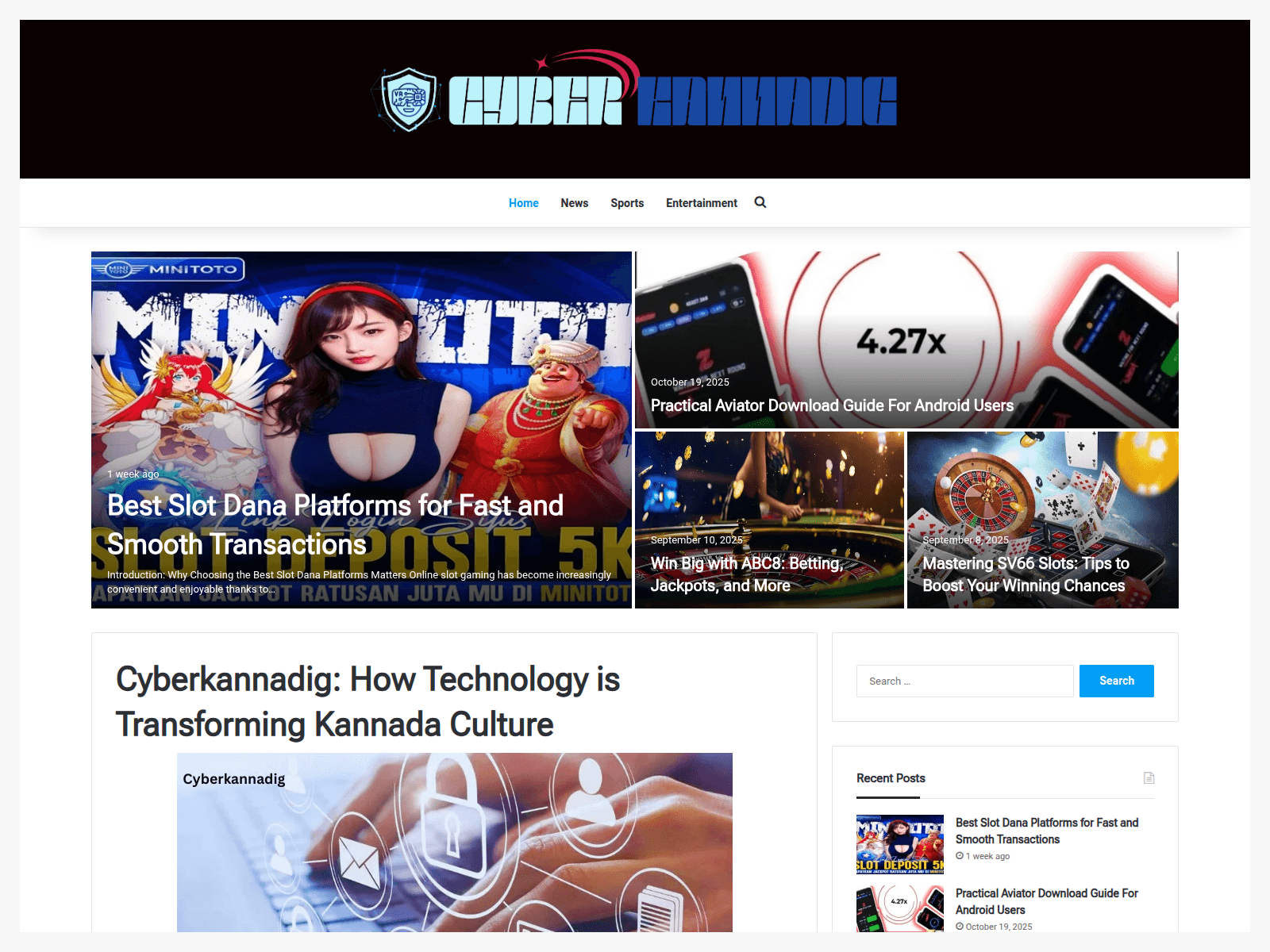 Screenshot of cyberkannadig.org