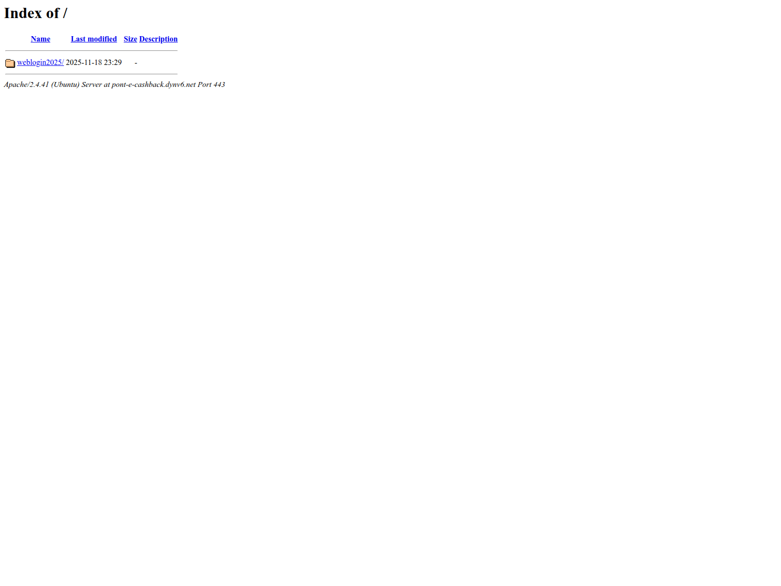 Screenshot of pont-e-cashback.dynv6.net