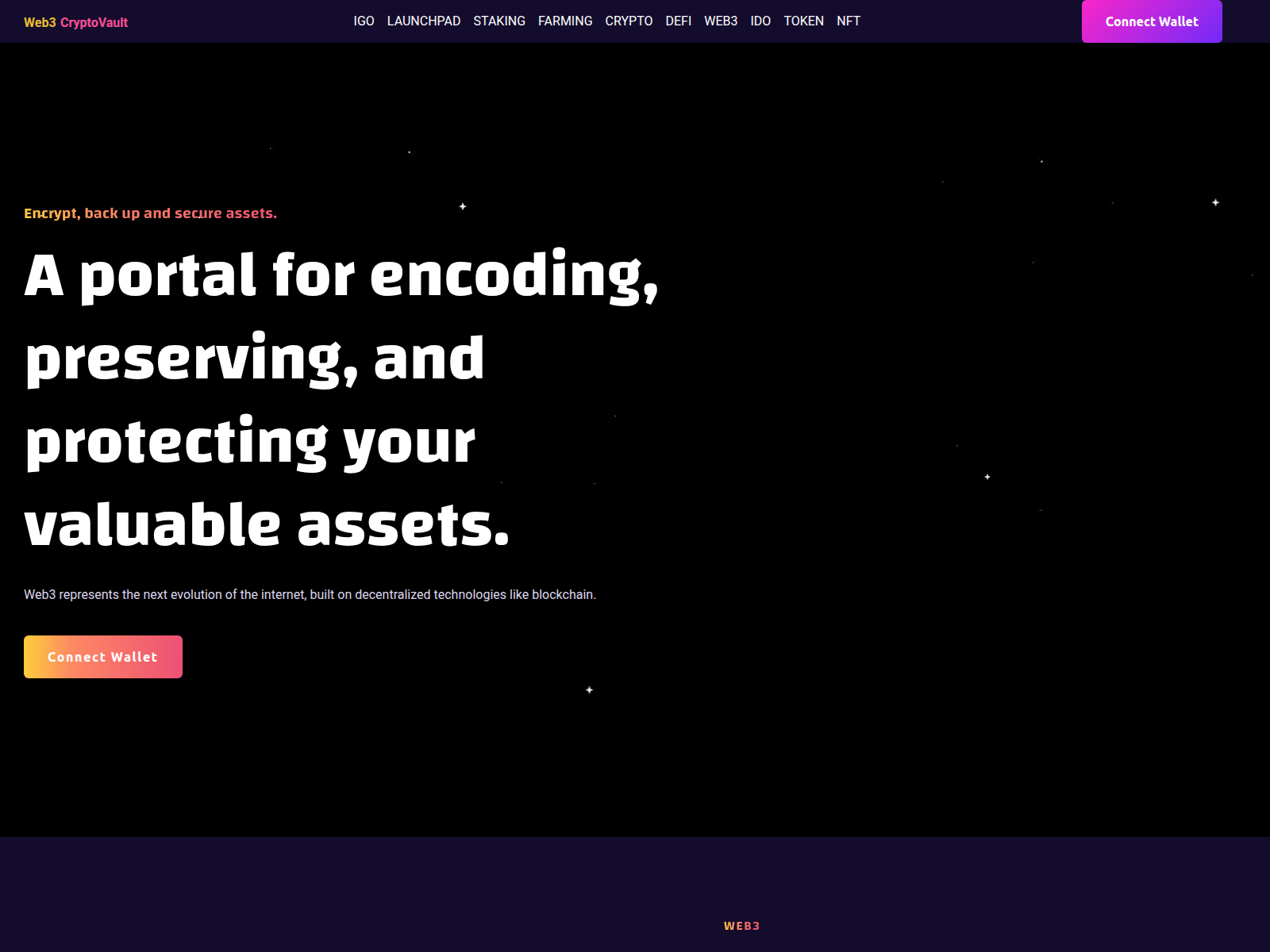 Screenshot of web3-cryptovault.com