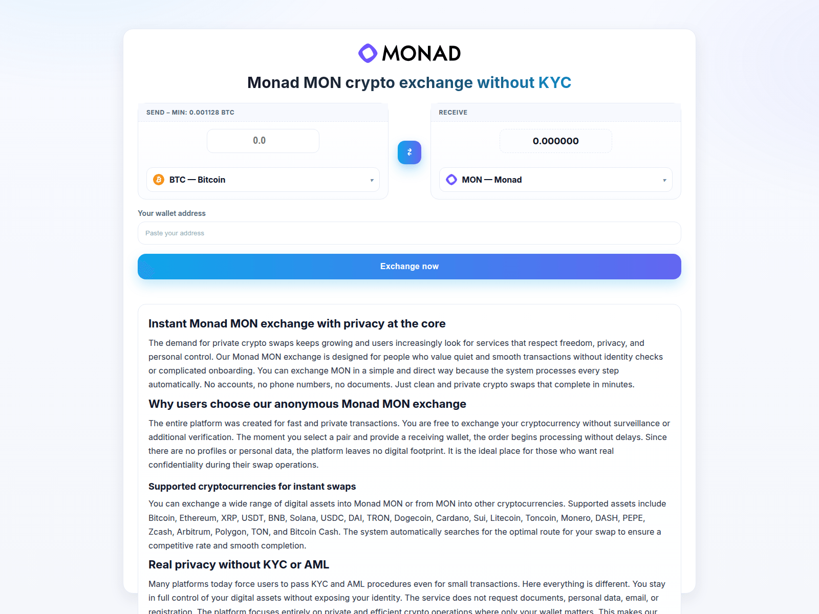 Screenshot of exchange-m.com